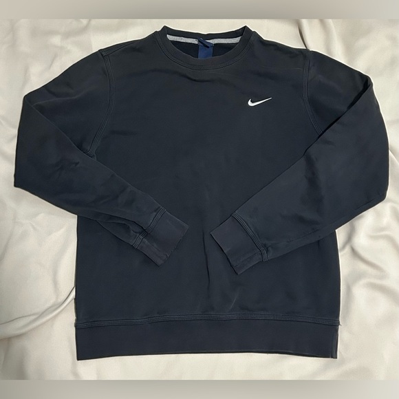 Nike Swoosh Black Crewneck Pullover Sweatshirt - L - Picture 1 of 9